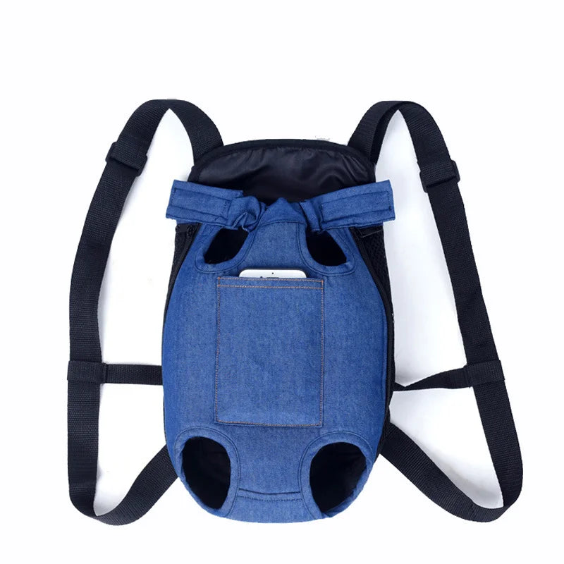 Outdoor Dog Backpack Carrier Breathable Mesh Travel Bag