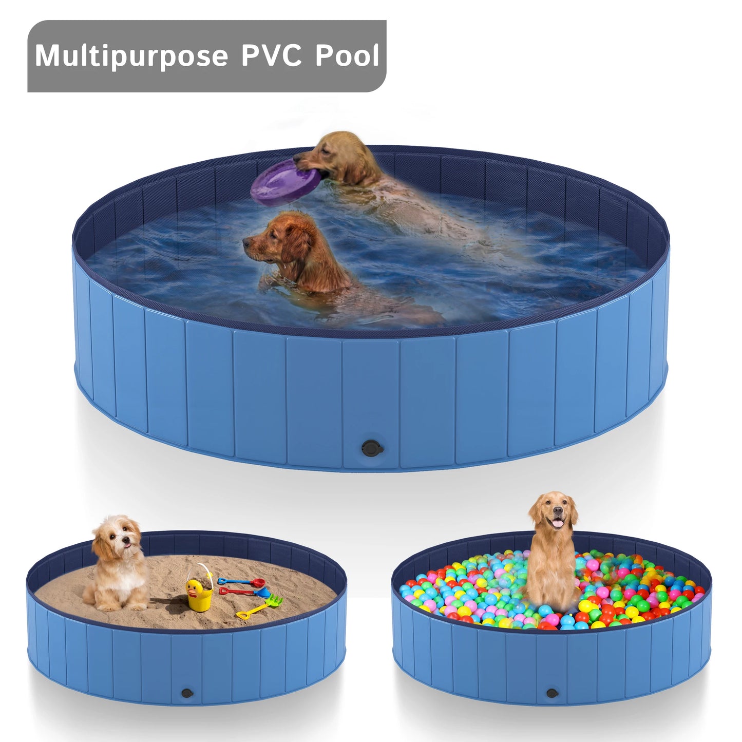 Portable Foldable Dog Pool And Pet Bath Tub For Pets