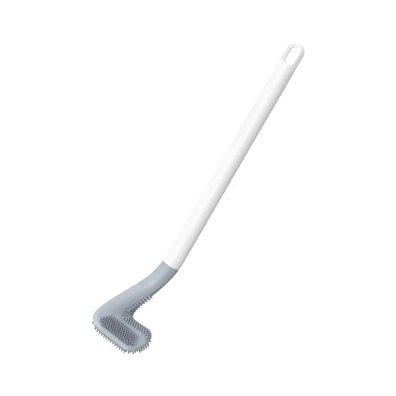 Golf Club Shaped Silicone Head Toilet Brush With Wall Mounted Holder