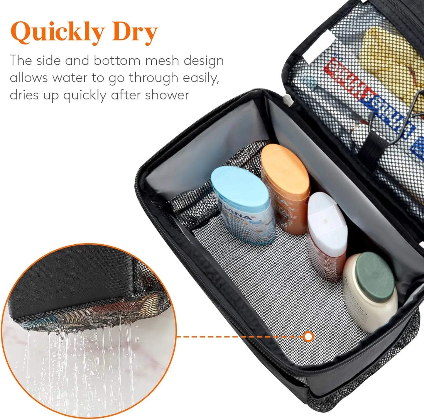 Shower Bag Mesh Caddy Portable Dorm Tote for Gym Travel