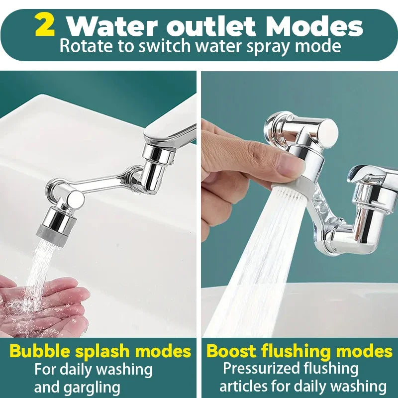 Rotatable Faucet Extender Sprayer Head 2 Modes Universal Aerator
