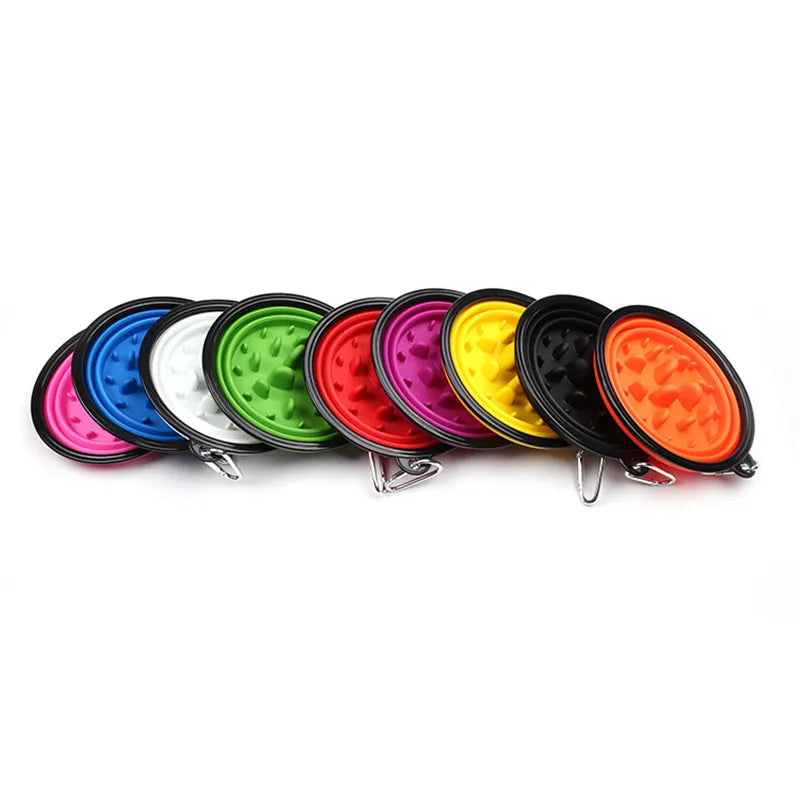 XLeiPet Foldable Travel Dog Bowl Portable Pet Feeder