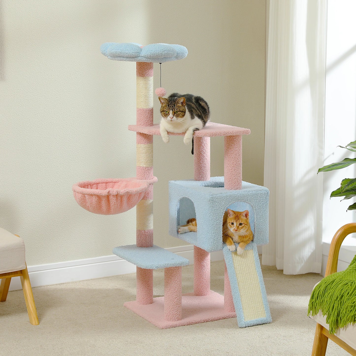 PAWZ Road Flower Cat Tree Multi Level Tower With Sisal