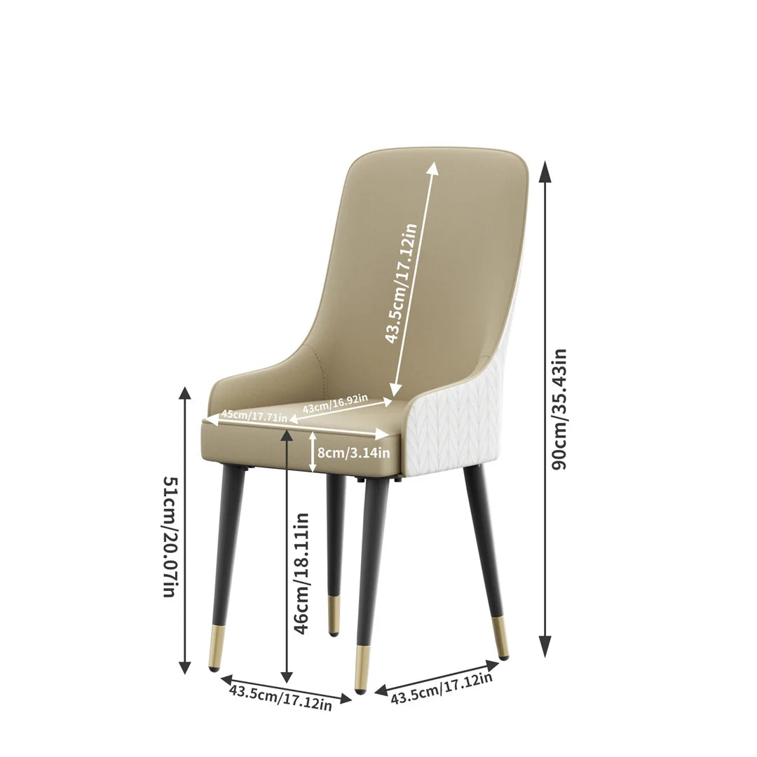 Luvodi Modern Dining Chairs Set Of 2 Tufted Lion