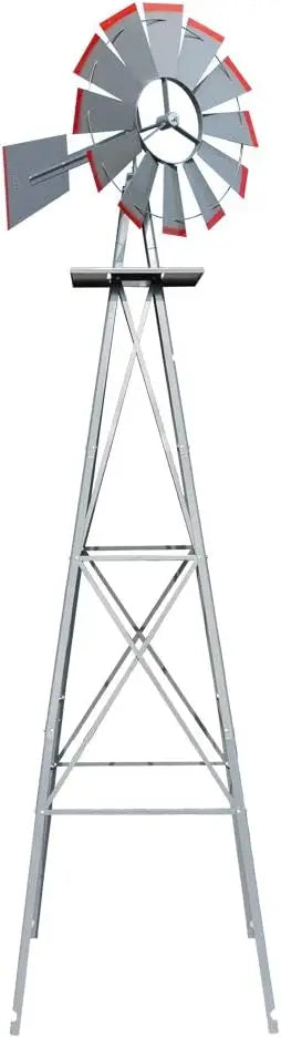 Ornamental Windmill Garden Weather Vane Heavy Duty Metal 4 Leg