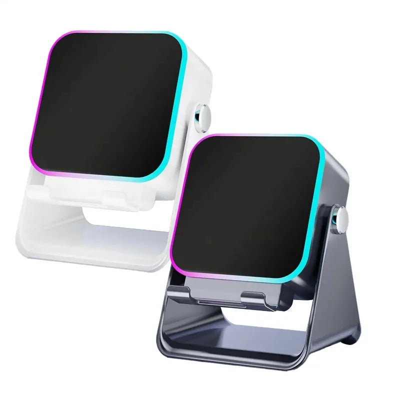 5-In-1 Auto-Induction Wireless Speaker With Phone Holder And RGB Lights