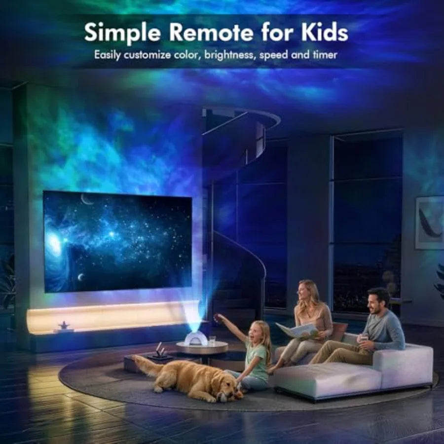 Dual Lens Galaxy Projector With Starlight Show And Bluetooth Speaker