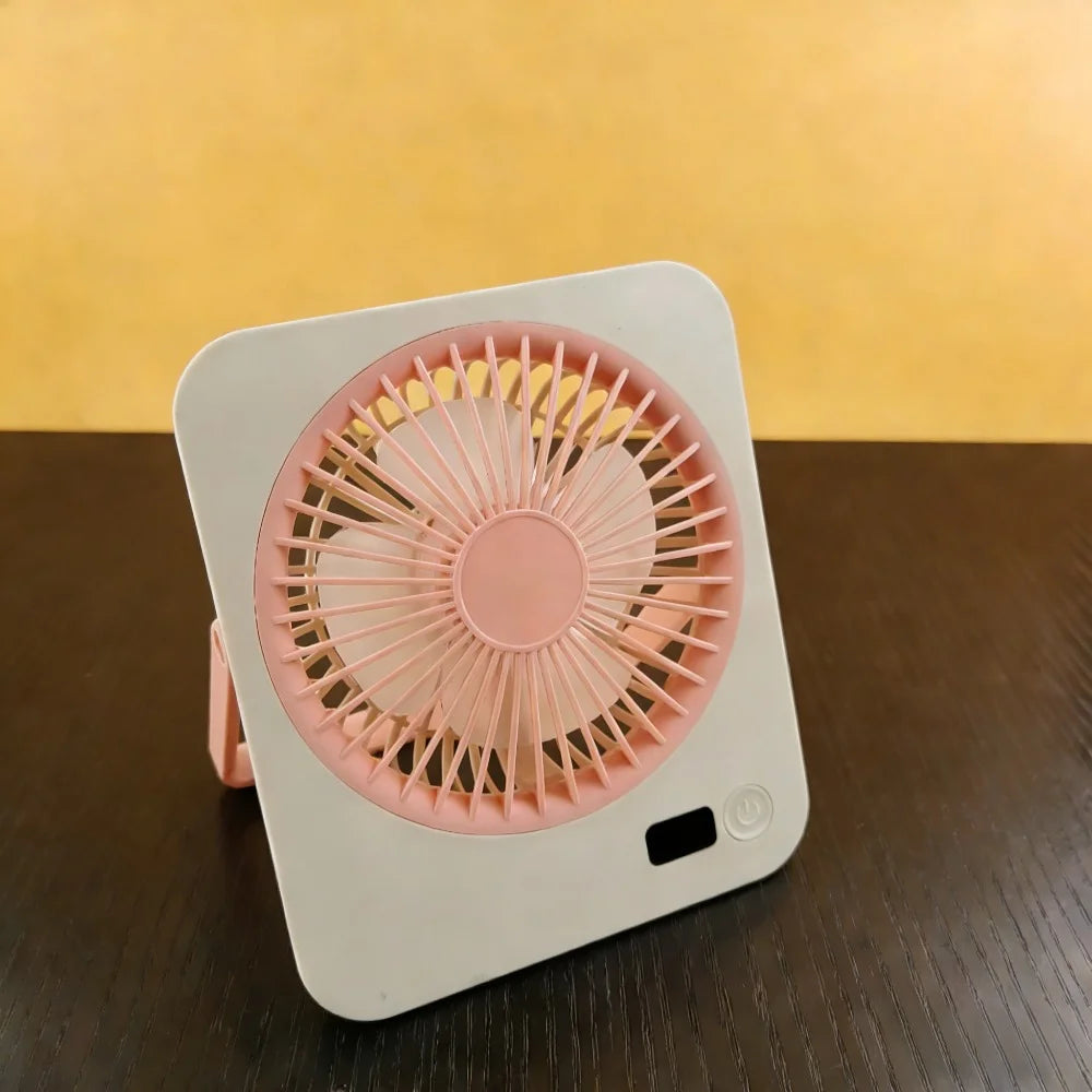 Rechargeable USB Mini Desktop Fan With 5 Speed Quiet Operation