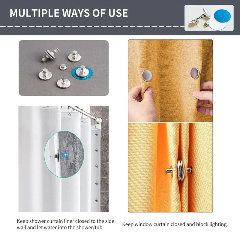 Metal Curtain Magnetic Closure Clips for Wall Mounted Fastener