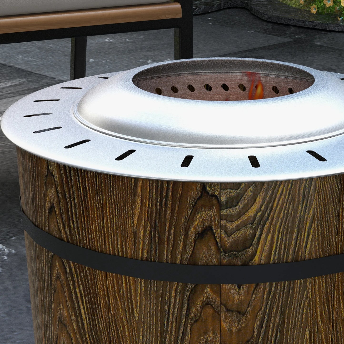 Smokeless Fire Pit With Mat Magnesium Oxide For Outdoor Use