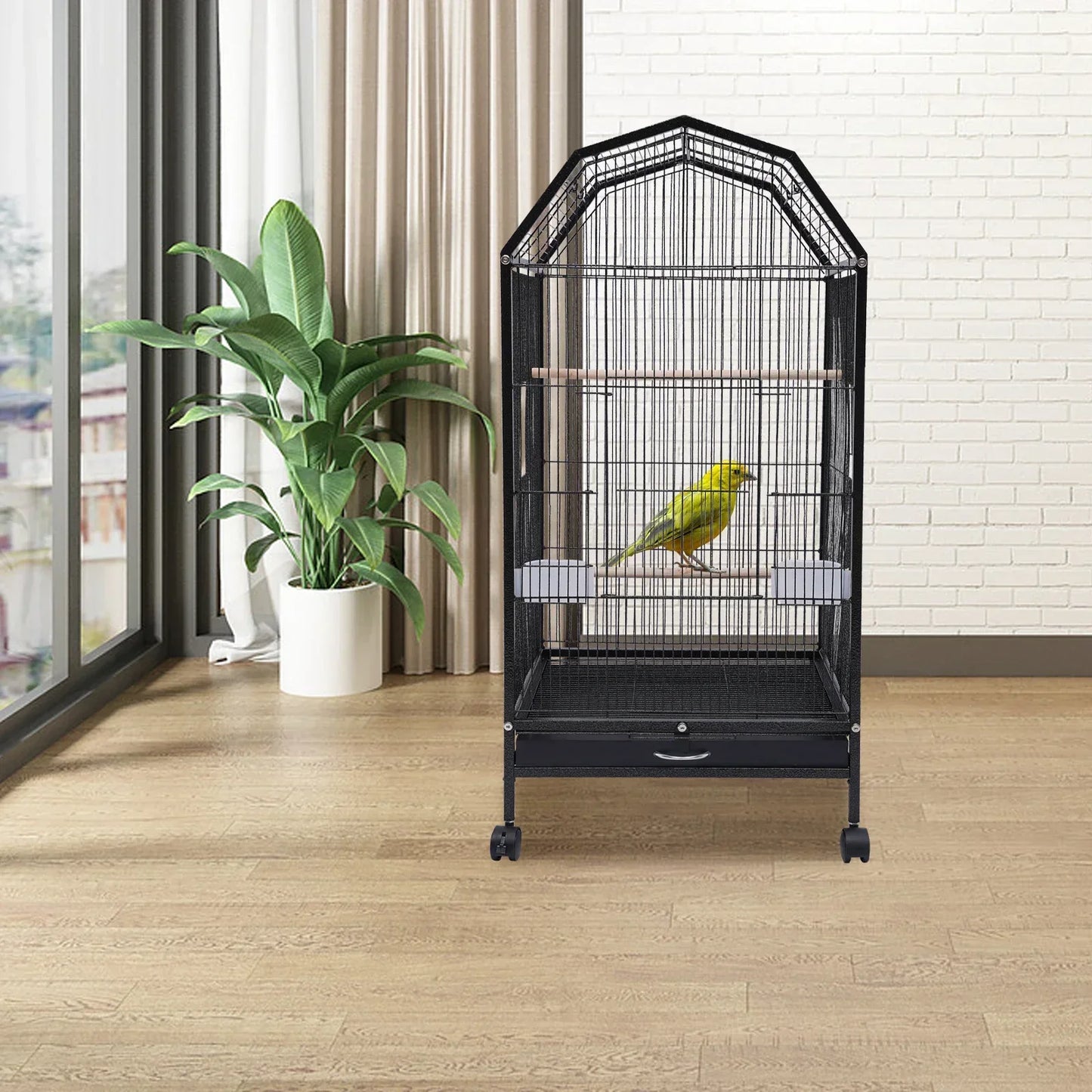 Large Iron Bird Cage For Parrots Finches Cockatoos Pet Birds