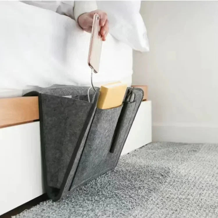 Felt Bedside Storage Organizer For Sofa And Couch Side Pouch