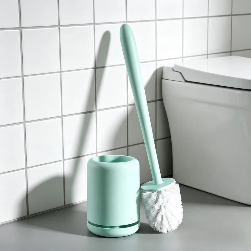 WIKHOSTAR Silicone Toilet Brush Quick Drying Wall Mount Holder