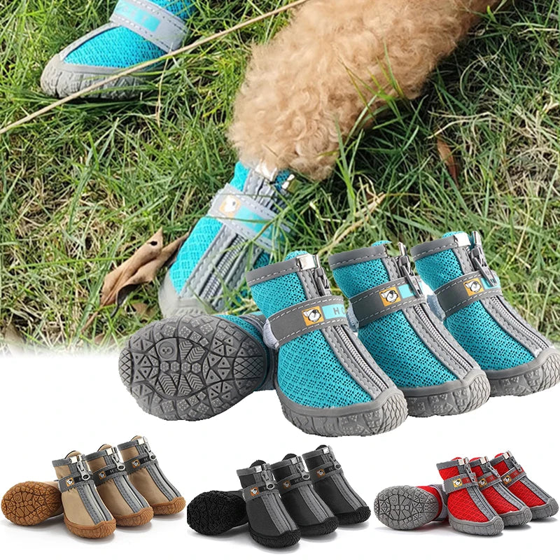 Dog Shoes Non-Slip Plush Paw Protection Boots Breathable Warm For Pets