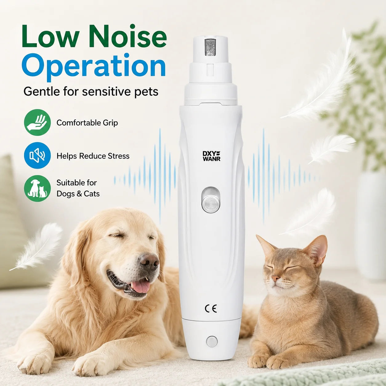 USB Rechargeable Electric Pet Nail Grinder For Dogs And Cats