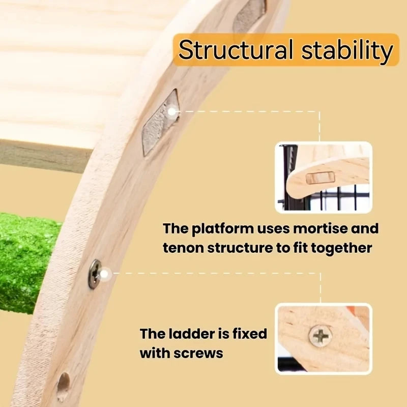 Parrot Ladder Toy Climbing Platform For Birds Safe Chew Activity