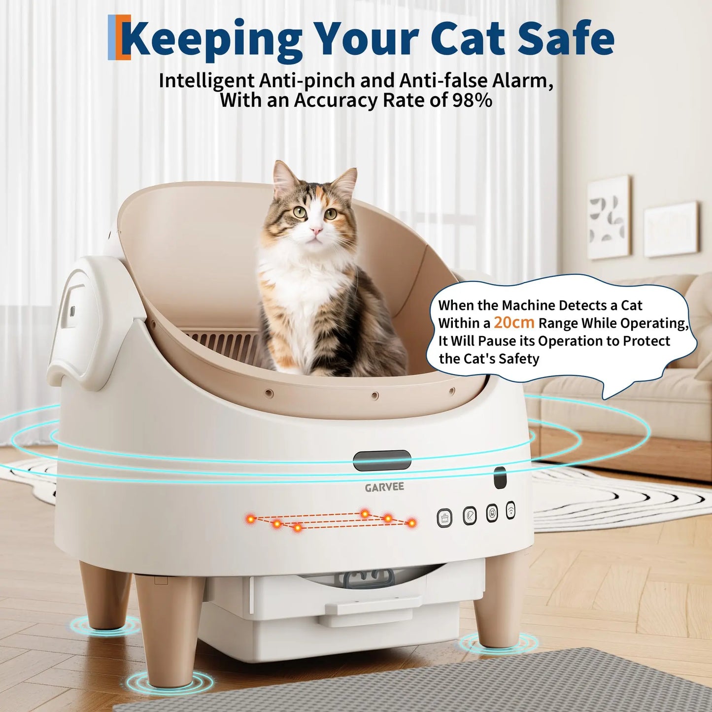HiMISS Smart App Control Self Cleaning Cat Litter Box