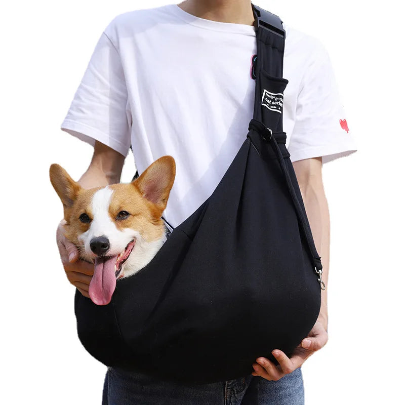 Dog Carrier Sling Reversible Puppy Carrier With Storage Pocket