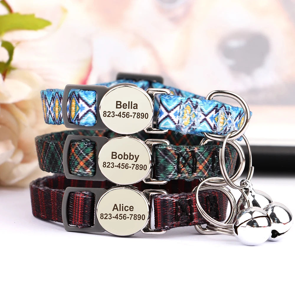 Free Personalized Kitten Collar Engraved With Name