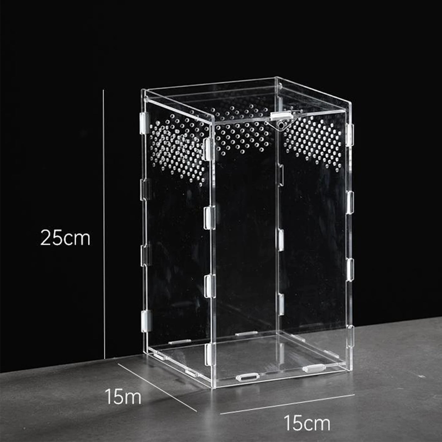 Acrylic Reptile Breeding Box Transparent Terrarium Enclosure