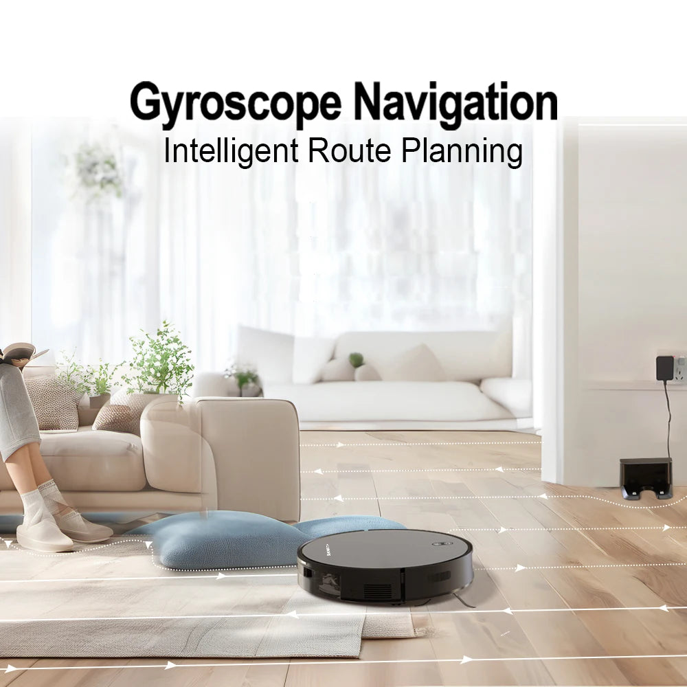 BOAIMORE Robot Vacuum Cleaner With Mop, 6000PA Suction, Smart Mapping