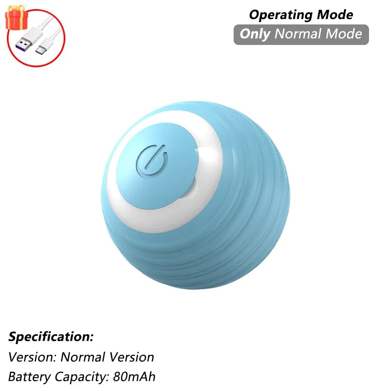 Interactive Cat Ball Toy Automatic Rolling Ball With Tail Rechargeable