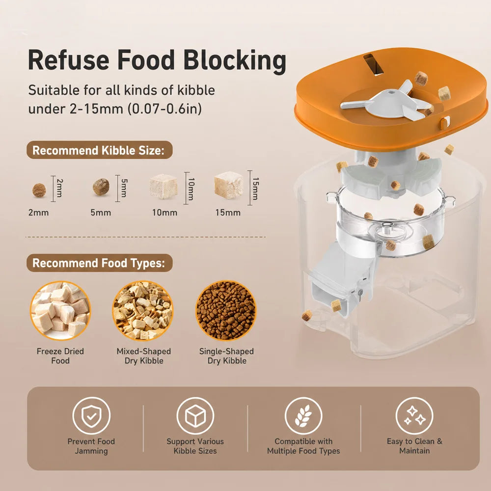 Nityers Automatic Cat Feeder With Voice Recorder And Key Control