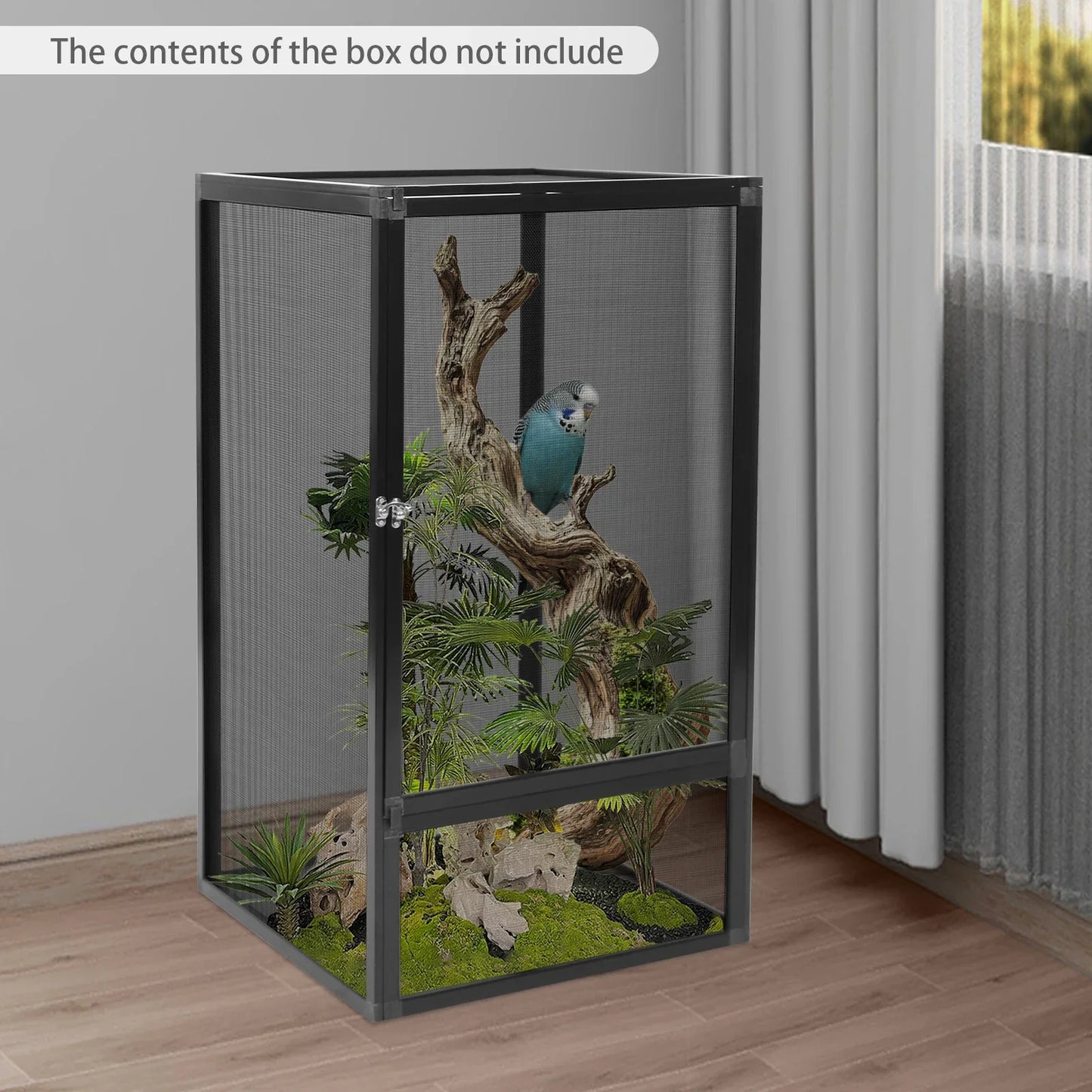 Aluminum Alloy Reptile Feeding Box Net Enclosure For Terrarium