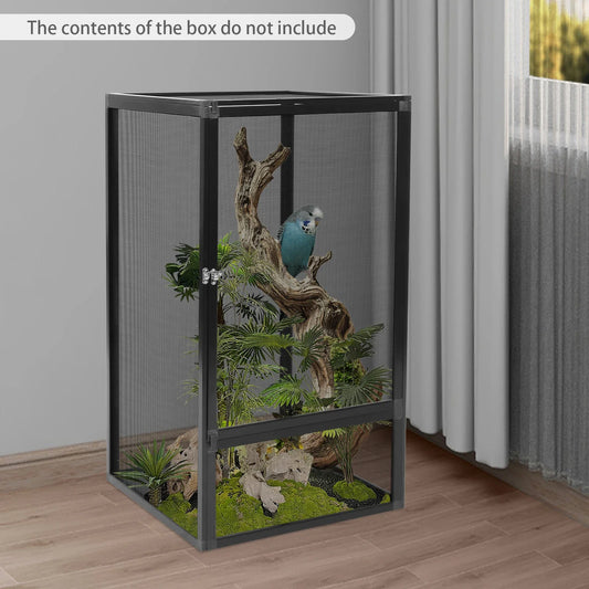 Aluminum Alloy Reptile Feeding Box Net Enclosure For Terrarium