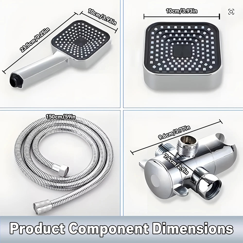 Two In One Shower Set With Rainfall Head And Handheld
