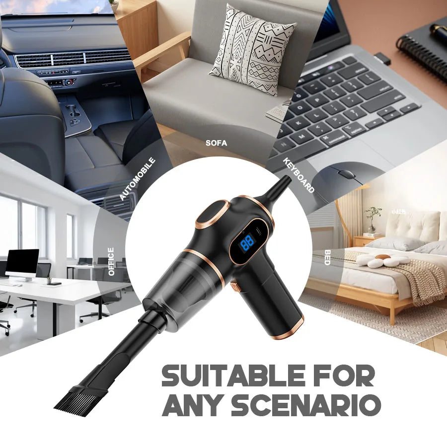 Wireless Car Vacuum Cleaner Portable HEPA Dust Collector