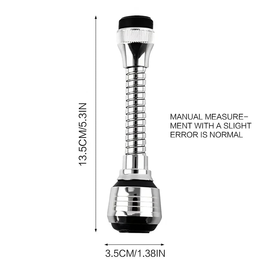 Stainless Steel Kitchen Faucet Sprinkler Water Saving Extender Rotating Spray