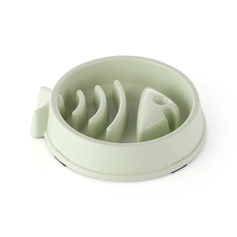 Slow Feeder Pet Bowl Anti Choking Non Slip Round Design
