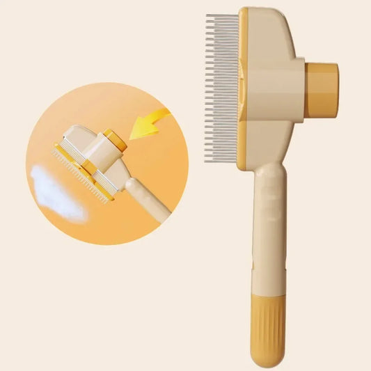 Self-Cleaning Dog Comb One-Button Pet Hair Remover Grooming Brush