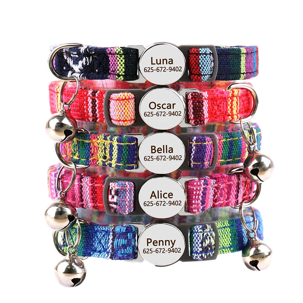Free Personalized Kitten Collar Engraved With Name