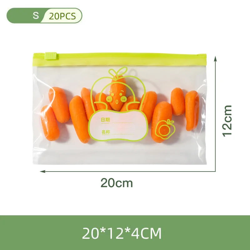 Reusable Zip Lock Bags Food Grade Transparent Storage Bags