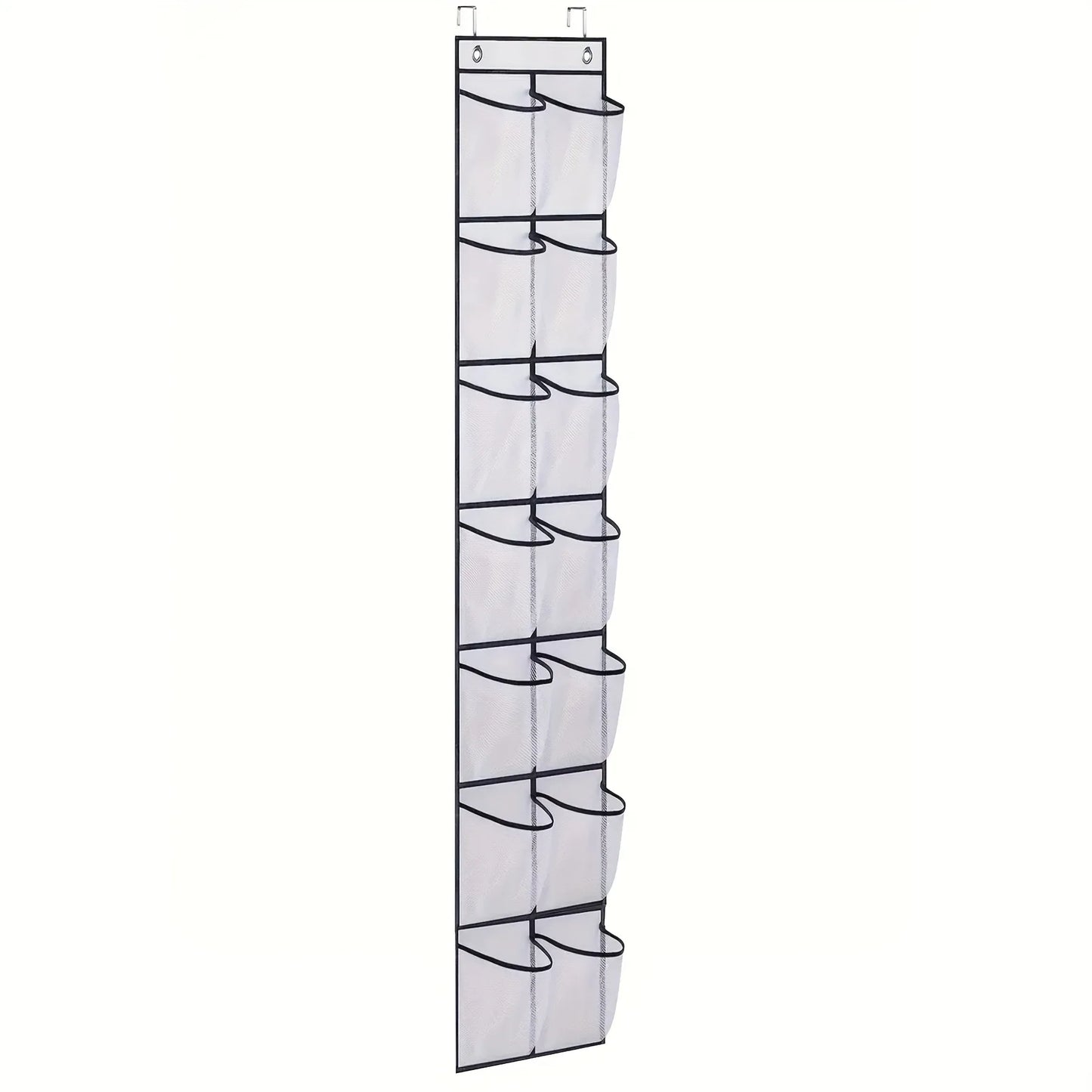 Over The Door Mesh Pocket Shoe Organizer Rack For Closet