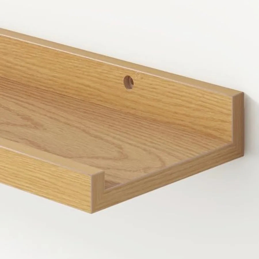 Floating Picture Ledge Shelves Of 4 With Lip For Wall
