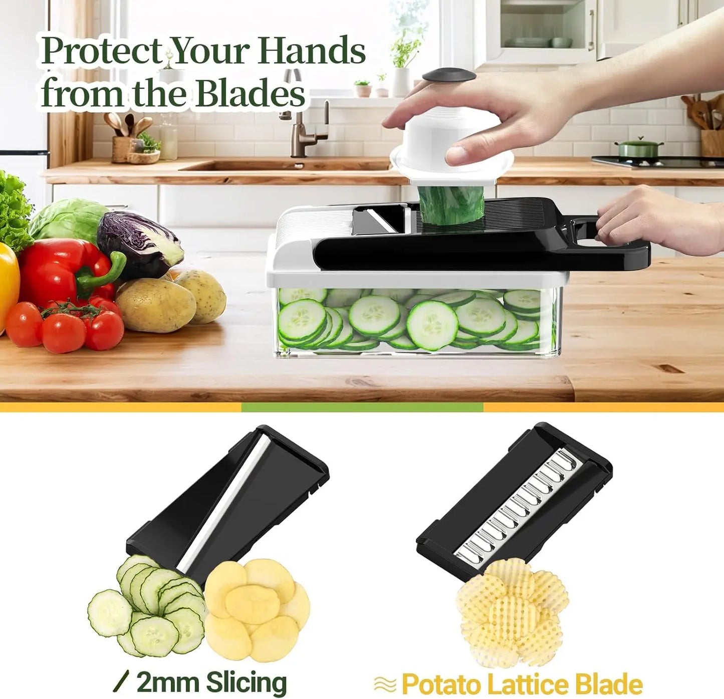 12-In-1 Vegetable Chopper With 7 Blades
