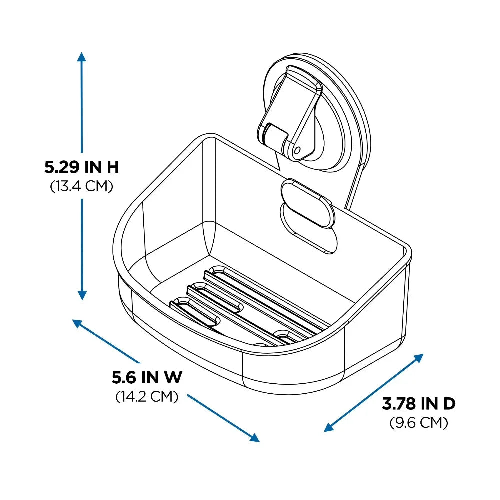 Clear Wall Mounted Suction Soap Dish For Bathroom And Shower