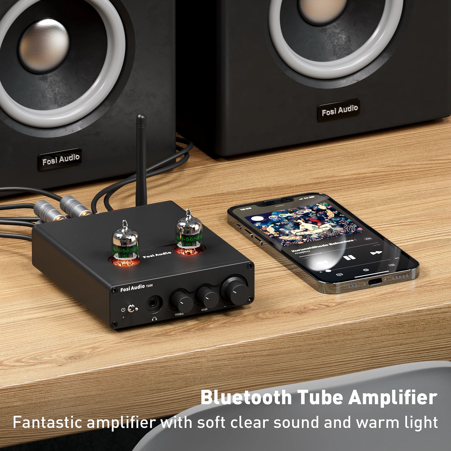 Fosi Audio T20X 100W Bluetooth Vacuum Tube Amplifier For Home Theater