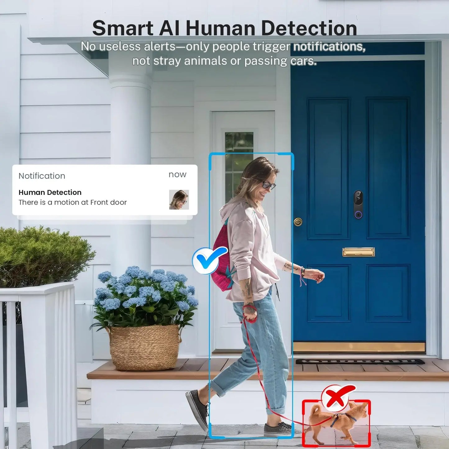 Wireless Video Doorbell With Two Way Audio And Motion Detection