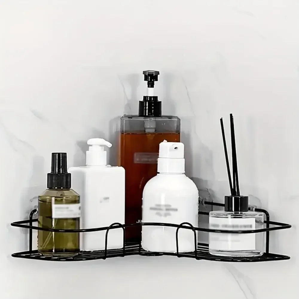 Wall Mounted Bathroom Shelf And Shower Caddy Rack Space Saving
