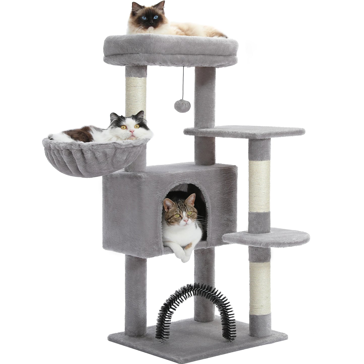 PAWZ Road Cat Tree With Toy Tower Plush Perch Scratching Posts