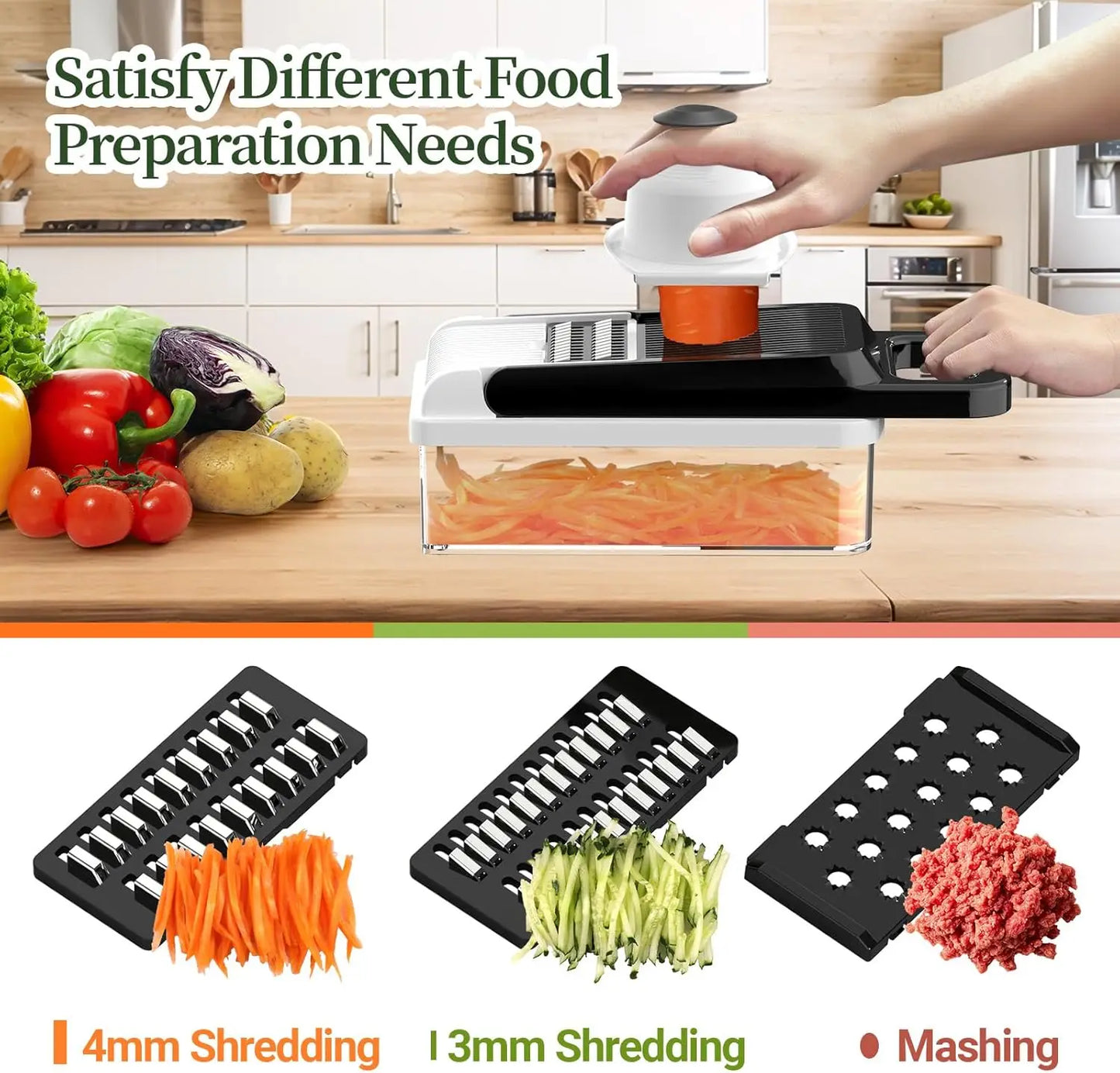 12-In-1 Vegetable Chopper With 7 Blades