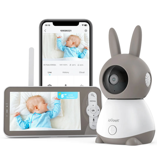 IEGEEK 2K 3MP Baby Surveillance Camera With 360 PTZ