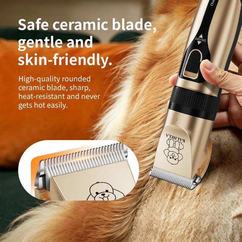 Dog Grooming Clippers Rechargeable Low Noise Nail Clippers Scissors