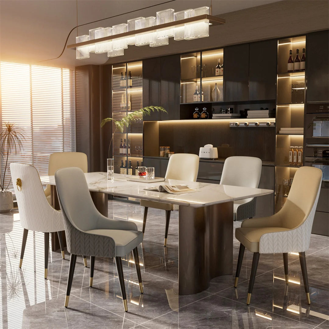Luvodi Modern Dining Chairs Set Of 2 Tufted Lion