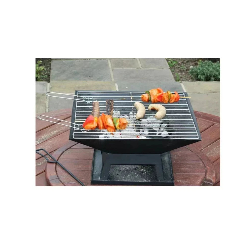 Square BBQ Grill Fire Pit Outdoor Heater Garden Patio Brazier
