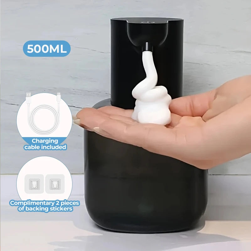 Wall Mounted Automatic Foam Soap Dispenser 500ml Rechargeable Sensor